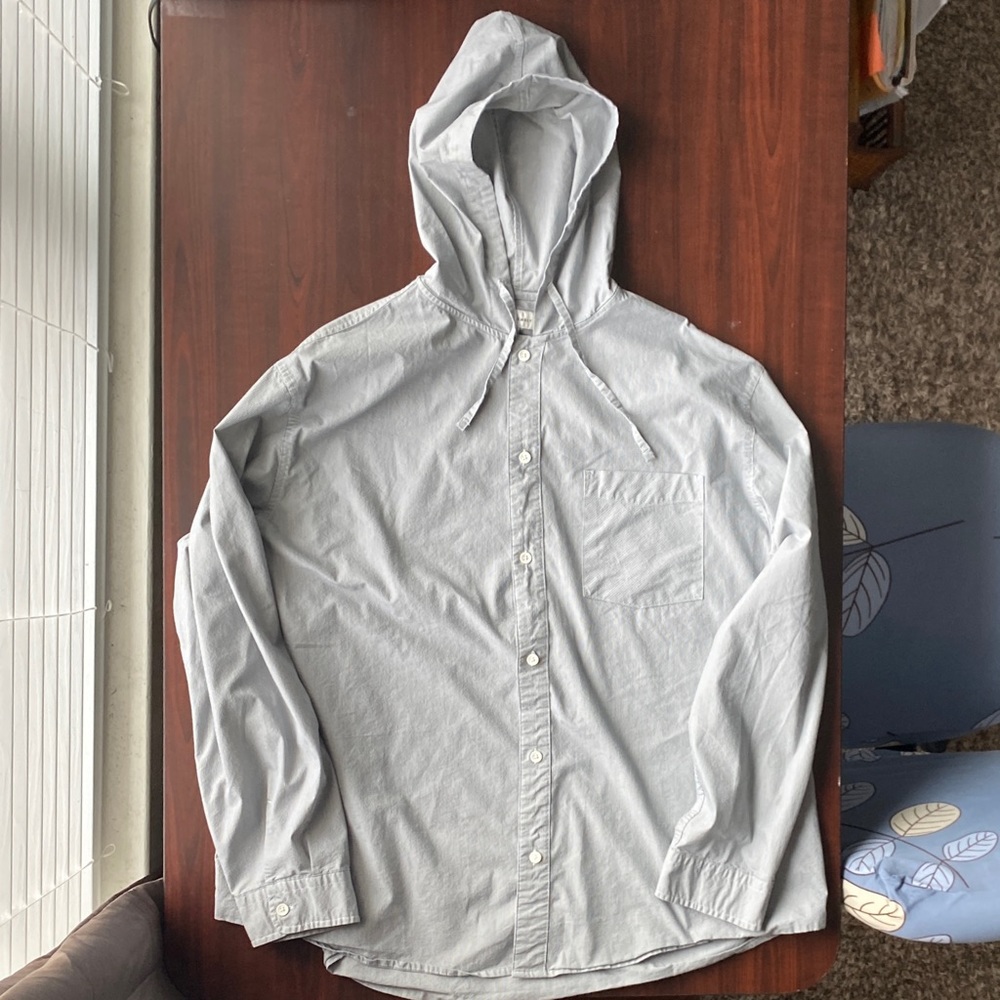 Free Assembly grey striped shirt with hood